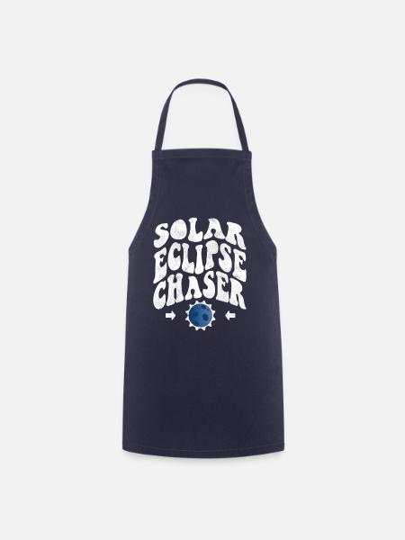 Solar eclipse chaser weiss - Kochschürze - Navy