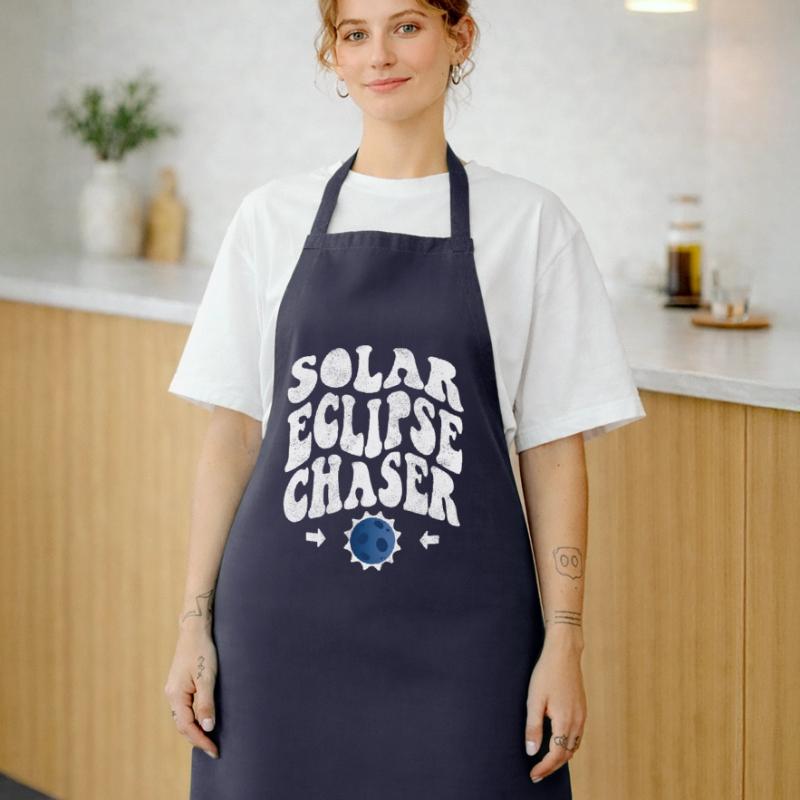 Solar eclipse chaser white Cooking Apron