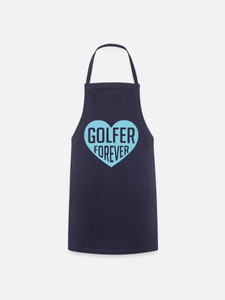Golfer Forever Herzdesign - Kochschürze - Navy