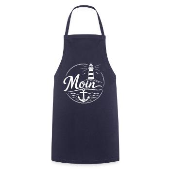 Moin - Kochschürze - Navy - Vorne - AI Model Male 185 dark (185cm)