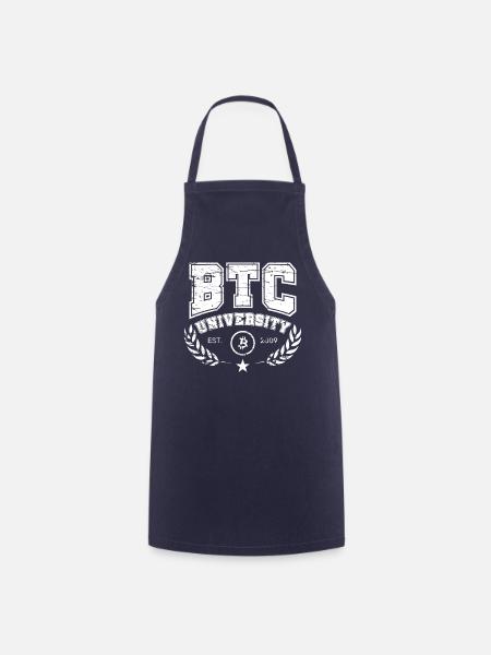 Bitcoin Logo University - Kochschürze - Navy