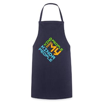 Kind People Are My Kinda People Friendliness - Cooking Apron - navy - Front - AI Model Male 185 dark (185cm)