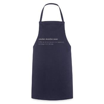 Crochet Definition – Turning Yarn Into Happiness - Cooking Apron - navy - Front - AI Model Male 185 dark (185cm)