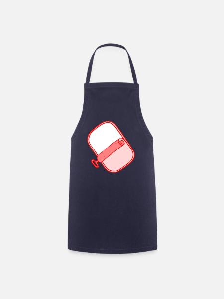 Namensfläche Fischdose - Kochschürze - Navy