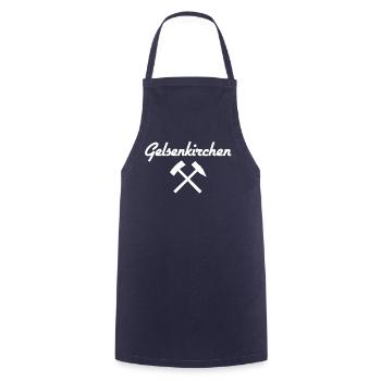 Gelsenkirchen Schalke Bergmann - Kochschürze - Navy - Vorne - AI Model Male 185 dark (185cm)