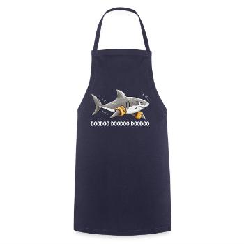Doo Doo Hai Schwimmflügel Meer Humor - Kochschürze - Navy - Vorne - AI Model Male 185 dark (185cm)
