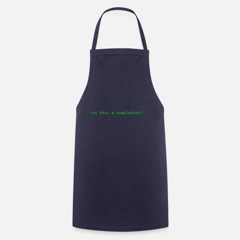 Simulation Programming Informatic Gift Saying - Cooking Apron - navy