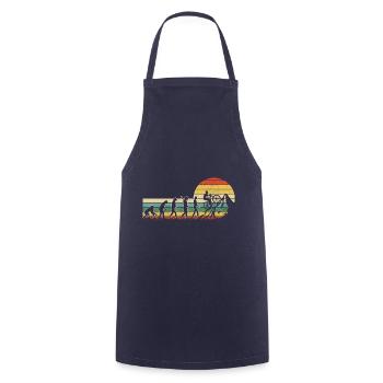 Evolution Mountain Biker Cycling Mountains Nature - Cooking Apron - navy - Front - AI Model Male 185 dark (185cm)