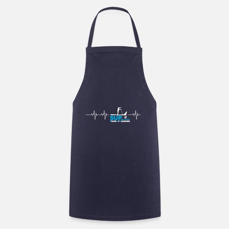SUP Mit Hund - Stand Up Paddling Geschenk - Kochschürze - Navy