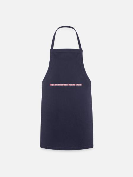 speak lyrics and sarcasm - Cooking Apron - navy