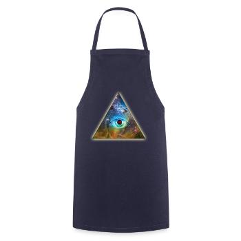 All-Seeing Eye of God - The Eye of God, Cross, - Cooking Apron - navy - Front - AI Model Male 185 dark (185cm)