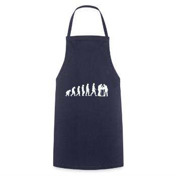 Funny Arm Wrestling Human Evolution For Arm - Cooking Apron - navy - Front - AI Model Male 185 dark (185cm)