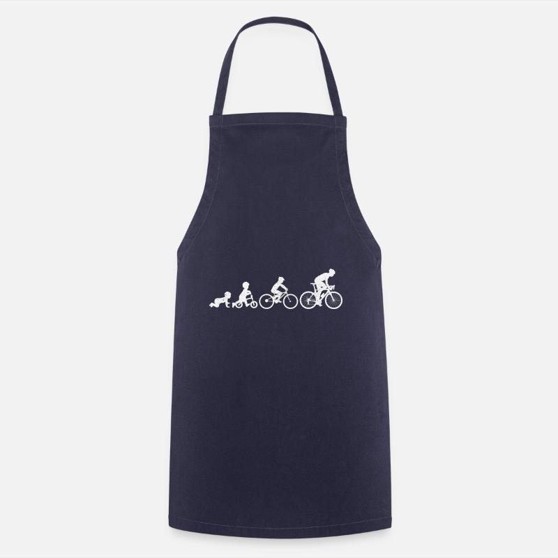 Cyclist Evolution Cyclist Bicycle Biker - Cooking Apron - navy