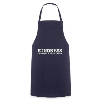 Cool Kindness Changes Everything For The Empathy - Cooking Apron - navy - Front - AI Model Male 185 dark (185cm)
