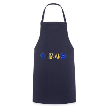 TEAM 1,246 BARBADOS - Cooking Apron - navy - Front - AI Model Male 185 dark (185cm)