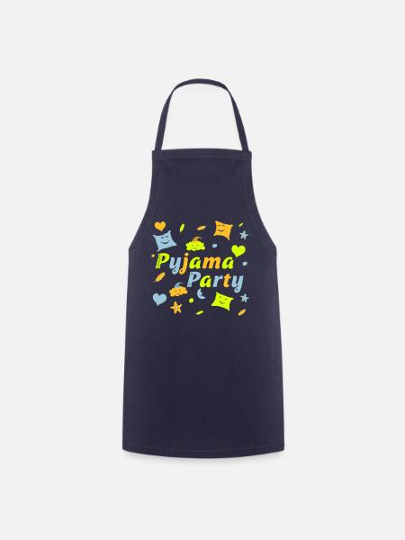 Pajama party for a fun girls night out - Cooking Apron - navy