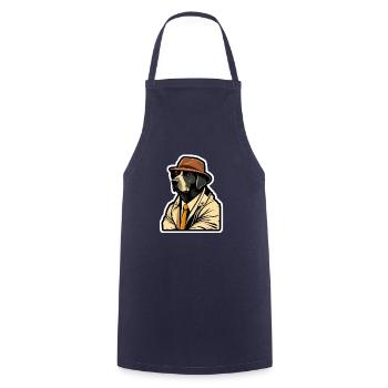 Labrador Pop Art Detective Dog in Suit - Cooking Apron - navy - Front - AI Model Male 185 dark (185cm)