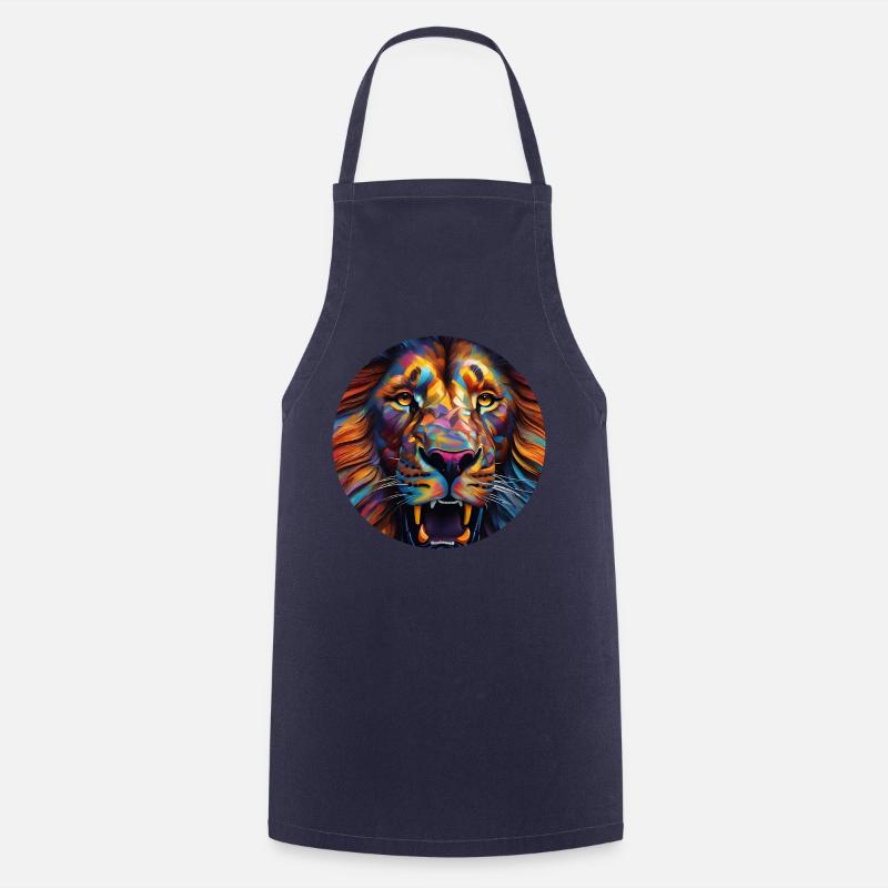 Neon Lion - Kochschürze - Navy