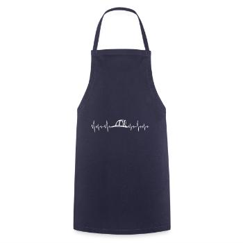 Heartbeat Firefighter Firefighter - Cooking Apron - navy - Front - AI Model Male 185 dark (185cm)