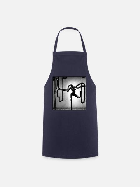 Steam pipe machine girl Giger Style - Kochschürze - Navy