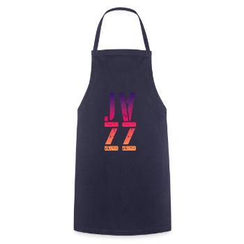 Jazz Musik - Kochschürze - Navy - Vorne - AI Model Male 185 dark (185cm)