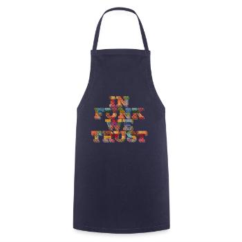 Chez Funk, nous avons confiance - Tablier de cuisine - marine - Devant - AI Model Male 185 dark (185cm)