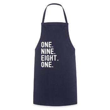 Vintage 1981 - Cooking Apron - navy - Front - AI Model Male 185 dark (185cm)