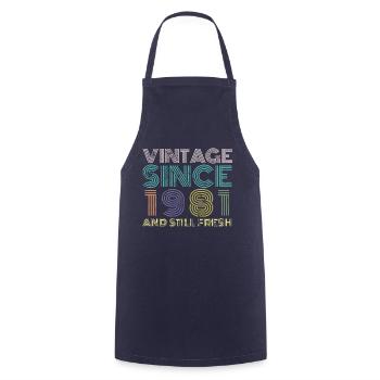 Vintage 1981 - Cooking Apron - navy - Front - AI Model Male 185 dark (185cm)