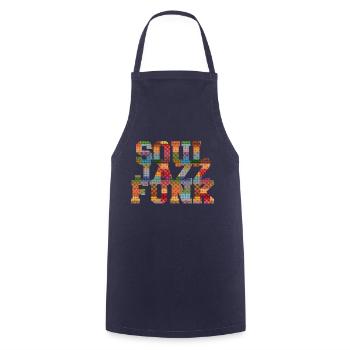 Soul Jazz Funk vintage - Tablier de cuisine - marine - Devant - AI Model Male 185 dark (185cm)