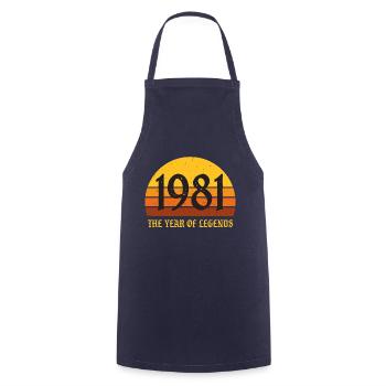 Vintage 1981 - Cooking Apron - navy - Front - AI Model Male 185 dark (185cm)