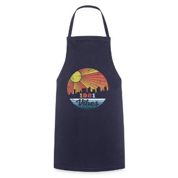 Vintage 1981 - Cooking Apron - navy - Front - AI Model Male 185 dark (185cm)