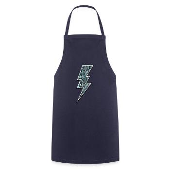 Zebra Lightning - Cooking Apron - navy - Front - AI Model Male 185 dark (185cm)