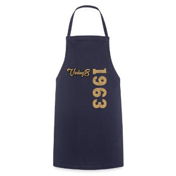 Millésime 1963 - Tablier de cuisine - marine - Devant - AI Model Male 185 dark (185cm)