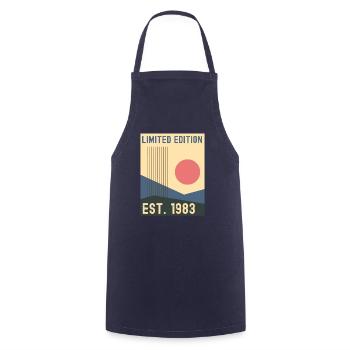 1983 40e anniversaire - Tablier de cuisine - marine - Devant - AI Model Male 185 dark (185cm)