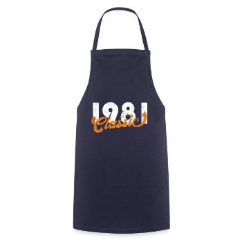 Vintage 1981 - Kochschürze - Navy - Vorne - AI Model Male 185 dark (185cm)