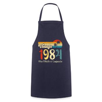 Millésime 1984 - Tablier de cuisine - marine - Devant - AI Model Male 185 dark (185cm)