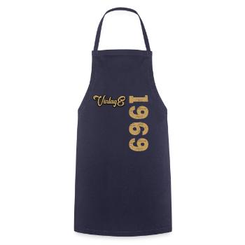 1969 Vintage Vintage Birthday Gift - Cooking Apron - navy - Front - AI Model Male 185 dark (185cm)