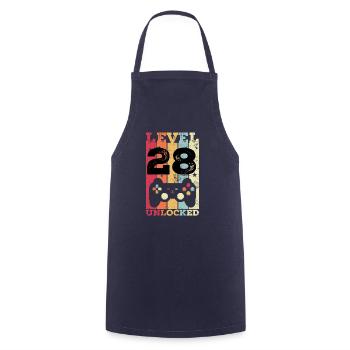 Gamer du 28e anniversaire - Tablier de cuisine - marine - Devant - AI Model Male 185 dark (185cm)