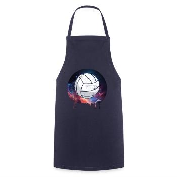 Volleyball Vintage - Kochschürze - Navy - Vorne - AI Model Male 185 dark (185cm)