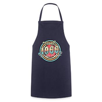 Vintage 1966 - Cooking Apron - navy - Front - AI Model Male 185 dark (185cm)