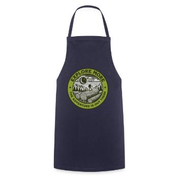 Explore More The Adventure Is Out There - Cooking Apron - navy - Front - AI Model Male 185 dark (185cm)