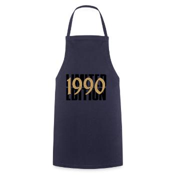 1990 Vintage - Kochschürze - Navy - Vorne - AI Model Male 185 dark (185cm)