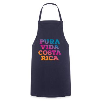 Costa Rica Pura Vida - Tablier de cuisine - marine - Devant - AI Model Male 185 dark (185cm)