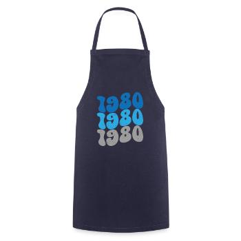 Millésime 1980 - Tablier de cuisine - marine - Devant - AI Model Male 185 dark (185cm)