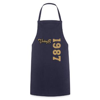 Millésime 1987 - Tablier de cuisine - marine - Devant - AI Model Male 185 dark (185cm)