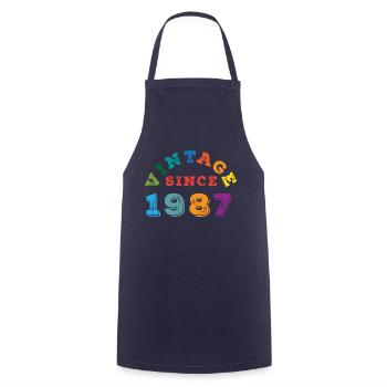 Millésime 1987 - Tablier de cuisine - marine - Devant - AI Model Male 185 dark (185cm)