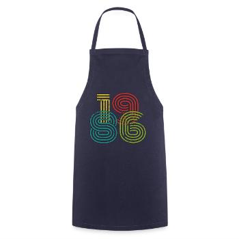1986 Vintage - Cooking Apron - navy - Front - AI Model Male 185 dark (185cm)