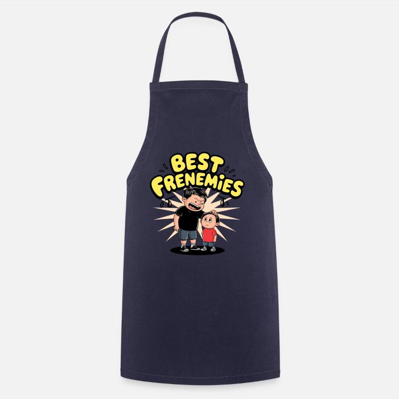 Frenemies - Sibling Love & Rivalry - Cooking Apron - navy