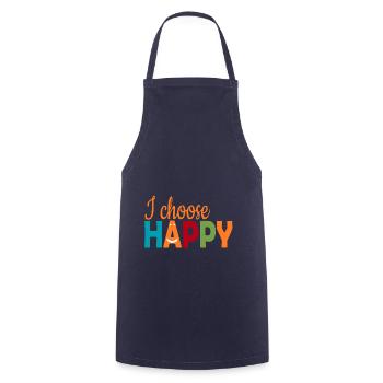 Je choisis Happy - Tablier de cuisine - marine - Devant - AI Model Male 185 dark (185cm)