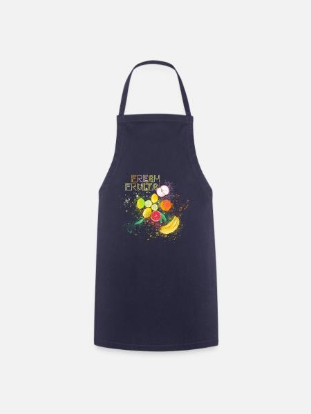 fresh fruits,früchte,malerei,graffiti,bunt,zitrone - Kochschürze - Navy